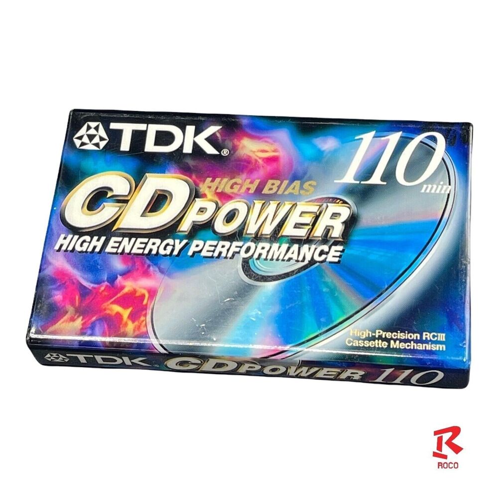 TDK CD Power High Bias High Energy Performance 110mi Audio Cassette SEALED